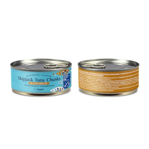 by Amazon MSC Skipjack Tuna Chunks in Sunflower Oil, 4x145g