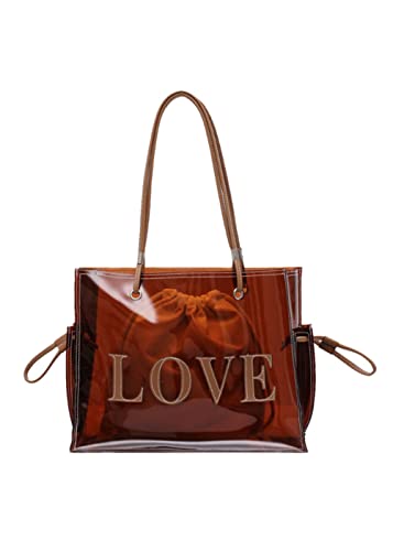 Bolso Tote Transparente Grande de Mujer miniatura 1