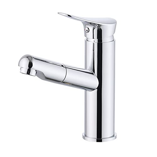 Robinet de lavabo en laiton extractible pour nettoyer facilement la vasque sans éclabousser