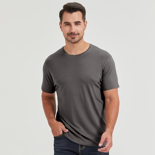 Image of netdraw Men's Ultra Soft Bamboo Viscose Cotton T-Shirt S-3XL | Moisture Wicking, Lightweight, Cool-Touch, Everyday Casual, Lounge, Sleep & Undershirt