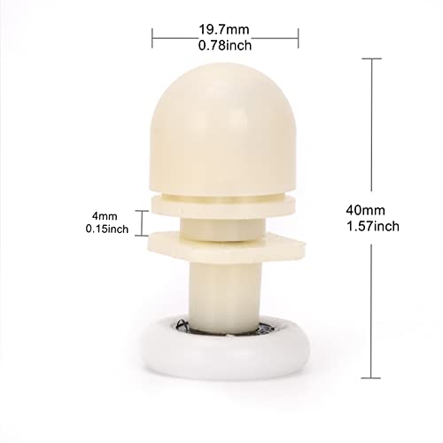 Ruimou 8Pcs Shower Door Rollers 19mm for Bathroom Bearing Pulleys/Runners/Eccentric Wheels Replacement (8, 19mm) - Image 2