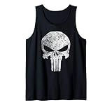 Marvel Punisher Skull Symbol Distressed Tank Top