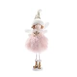 Weihnachts-Ons-Set: ein Satz von 3 Arten entzückenden Engelspuppen mit Federn (Rosa, Weißgrau).Engel repräsentieren gute Dinge und gute Wünsche, lass uns für unseren Weihnachtsfeiertag dekorieren.
