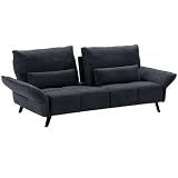 関家具 ソファ ３人掛け ファブリック 布 幅202×奥行115×高さ91cm ルジックⅡ ブラック 422250