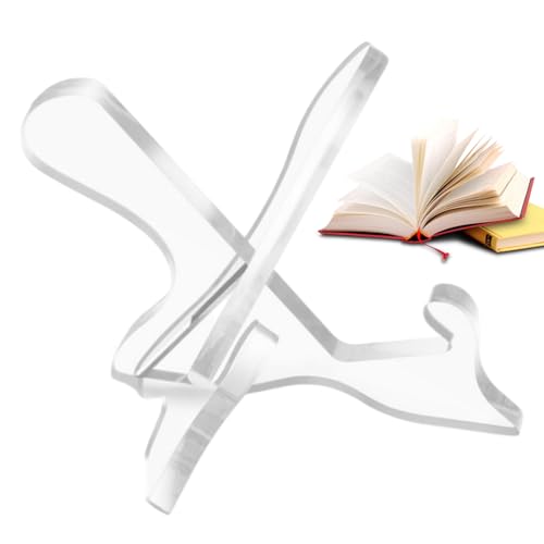 Huvqianu Soporte De Libro De Cocina Acrílico - Estante Transparente Forma X | Expositor De Recetas - Para Hogar Familia Amigos Interior Cocina Trabajo Biblioteca Escuela Museo Libros De