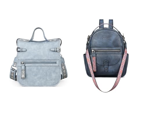 FADEON Crossbody Bags Purses for Women & Backpack Purse Blue Collection