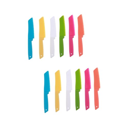 ULTECHNOVO 2 Set Coltello di Plastica Taglierina per Sandwich per Taglierine per Taglia Torte per Feste Utensili da Taglio per Dessert 6 Pezzi * 2