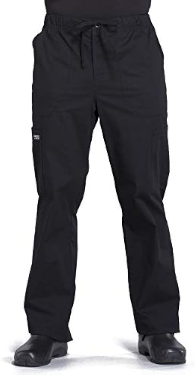 Cherokee Men Scrubs Pant Workwear Professionals Tapered Leg Fly Front Cargo WW190