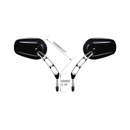 Espejos retrovisores de 8mm para moto Harley Touring Road King y XL 883 7