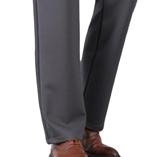 Men's Business Stylish Dress Pants High-Waisted Lightweight Suit Pants Casual Relaxed Straight Work Pants3