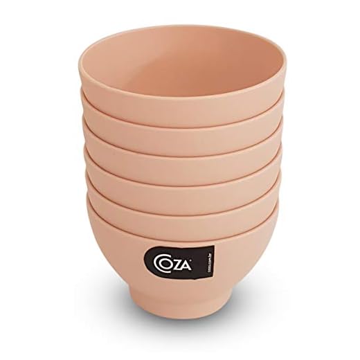 Coza Design - Cuenco de plástico respetuoso con el medio ambiente para cereales, postres, helados, sopa (microondas y lavavajillas) Rosa rubor