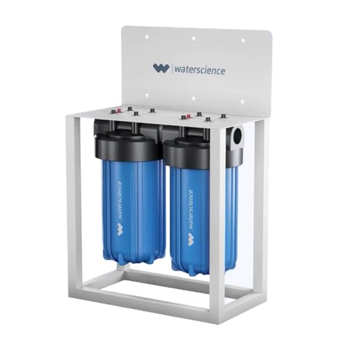 Image of WaterScience RIO 2 Stage 10-Inch Mainline Hard Water Filter for Bathroom and Kitchen | Water Softener for Home | Applicable for 1BHK Home with High Sediment | Wall /Floor Mount- 2Y Warranty