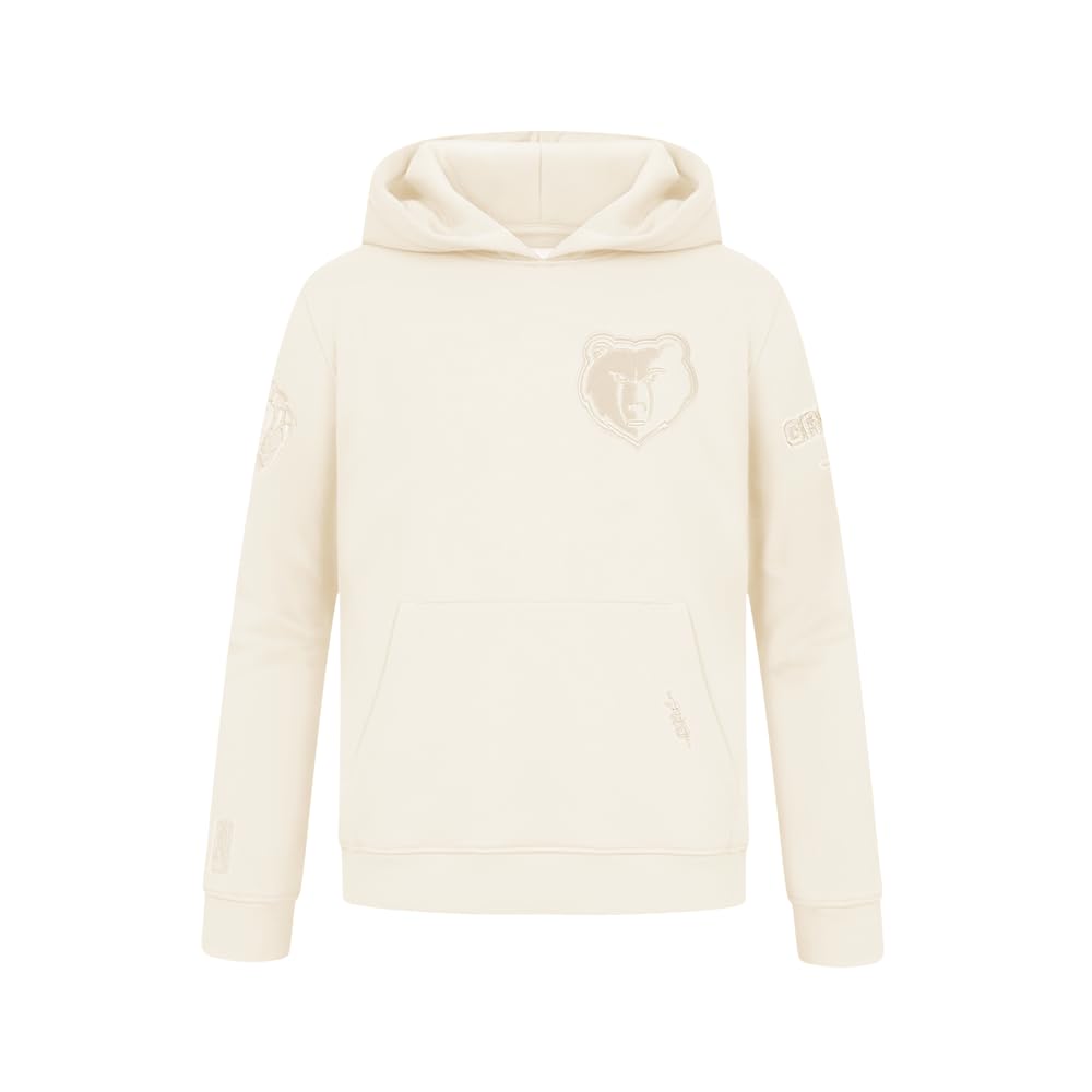 Pro Standard Boy's NBA Neutral Bb Fleece Po Hoodie Hooded Sweatshirt, Eggshell, M