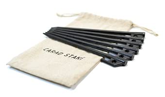【ケース付】6本セット ペグ 23cm 極軽量＆高強度を実現した炭素繊維強化プラスチック製ペグ CARAD STAKE カラッドステーク キャンプ  テント タープ 設営 アウトドア 信州吉野電機株式会社