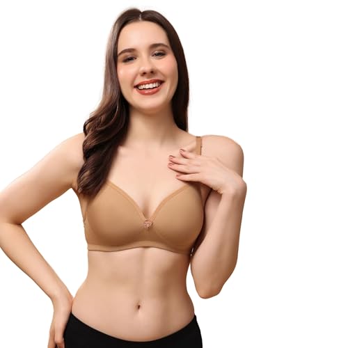 Image of Floret Women's Convertible-Straps T-Shirt Bra Lightly Padded & Non-Wired Medium Coverage Bra