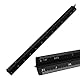 OUDQFCJ Dreikantmaßstab Aluminium-Lineal Architektur-Lineal Metrisch für Architekten Studenten Zeichner und Ingenieure 30cm Schwarz