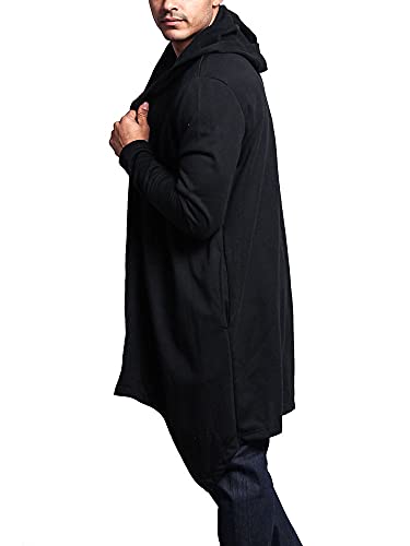 Men's Long Length Cloak Cardigan Hoodie3