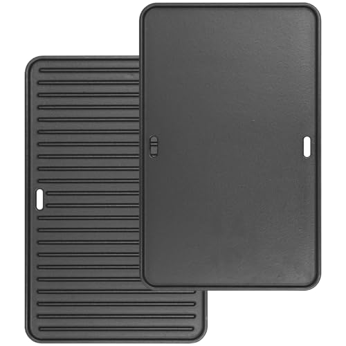 16'x10' Reversible Cast Iron Griddle for Weber Go-Anywhere Charcoal and Gas Grills, Portable Grill Griddle Plate for Indoor Stovetop/Outdoor Camping BBQ, Replacement for Weber 80631 70211 3634 67195