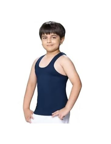 Image of Kid's Colour Vest RN, 100% Cotton Fabric, Kids Multicolored Vest for Boys and Girls, Ganji Banyan for Kid, Childern Sleeveless Baniyan