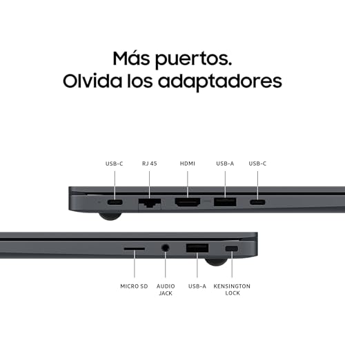 Samsung Galaxy Book4, Ordenador Portátil Ultrafino 15.6" Full HD LED, Intel Core i5-1335U, 16GB RAM, 512GB SSD, Intel Iris Xe Graphics, Windows 11 Home, Gris, Teclado QWERTY Español 5 Samsung Galaxy Book4, Ordenador Portátil Ultrafino 15.6" Full Hd Led, Intel Core I5-1335u, 16gb Ram, 512gb Ssd, Intel Iris Xe Graphics, Windows 11 Home, Gris, Teclado Qwerty Español