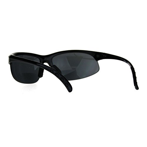 Mens Classic Half Rim Sport Warp Sunglasses with Bifocal Reading Lens3