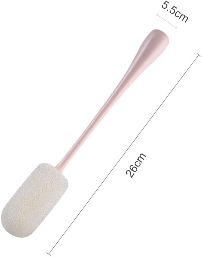 Cup scrubbing Cup Device Water Cleaning and decontamination Long Handle Milk Bottle Brush Household Multi-Functional Non-Dead Corner Sponge(Orange)