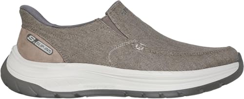 Skechers - Mens Relaxed Fit: Decklan - Gulliver Slip On Shoes, Color Taupe, Size: 11.5 M US4