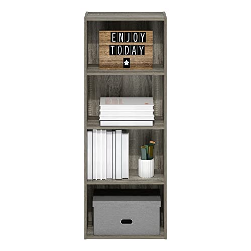 Image of Furinno Luder Bookcase / Book / Storage, 4-Tier, French Oak