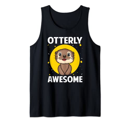 Otterly Awesome - Funny Hairy Nosed Otter Lover Pun Jokes Camiseta sin Mangas