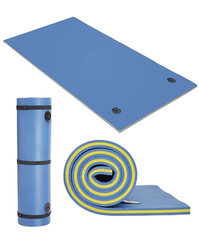 Lily Pad Floating Mat for Lake & Pool, 8'/9'/12' Extra Large Floating Water Mat, 3-Layer Tear-Resistant XPE Foam Suitable for Adults and Kids