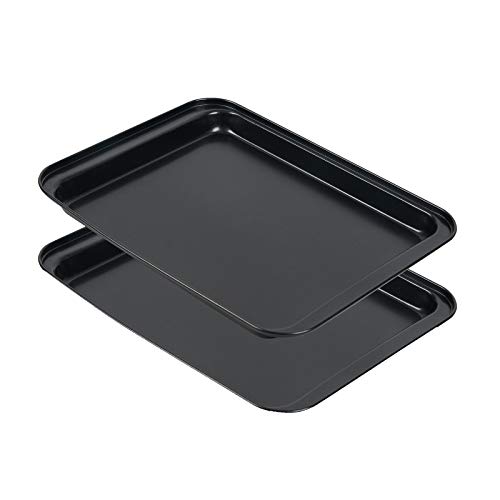 Recopilación de Repuestos de tostadoras de esta semana. 42 Shinsin - Juego de 2 bandejas para hornear antiadherentes de 8 pulgadas para horno con borde bordado, bandejas de hornear reutilizables profesionales para horno tostador de...