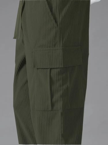 Image of Cargo Joggers for Men - Cotton Loose Fit Utility Pants with 6 Pockets | Durable Outdoor & Hiking Trousers