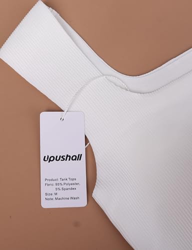 Women's Square Neck Seamless Tank Top with Built in Bras Sleeveless Cropped Tops4