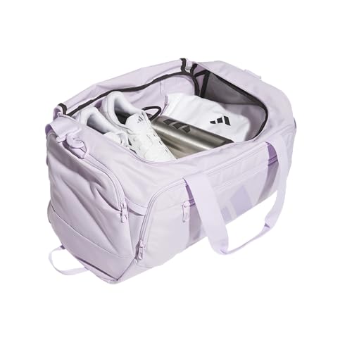 Image of adidas Defender 5 Duffel Bag for Sports, Gym and Travel, Ice Lavender /Powder Plum Purple, OSFA