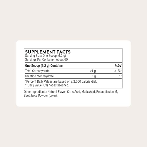 Image of THORNE Creatine - Micronized Creatine Monohydrate Powder - Support for Muscles & Cognitive Function* - for Women & Men - Strawberry - NSF Certified for Sport - 5 g per Serving - 60 Servings