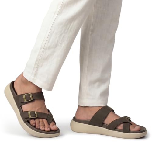 Image of Neeman's PureWhoosh Sail Sandals for Men | Adjustable Buckle Strap Casual Sandals | Cushioned Footbed with Arch Support | Comfortable Slip On Footwear for Daily Wear & Travel