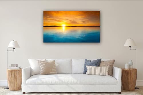 Toile murale de plage pour mur vide - Impression paysage mer 30x54cm - 3