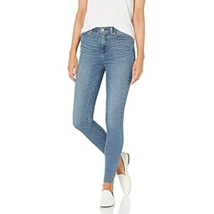 Signature by Levi Strauss & Co. Gold Label Women's Totally Shaping High Rise Skinny Jeans (Available in Plus Size), Blue Ice, 14 Long