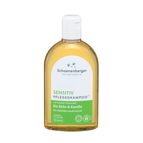 Schoenenberger Pflegeshampoo+ Sensitiv – für empfindliche, irritierte Kopfhaut, mit Bio-Pflanzensaft Birke und Kamillenextrakt, zertifizierte vegane Naturkosmetik, 250 ml