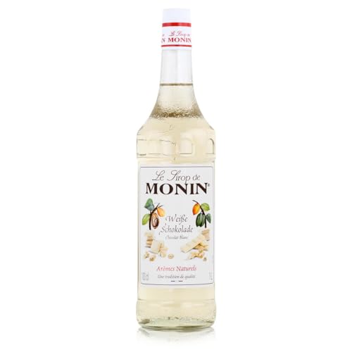 Monin Sirup Weiße Schokolade (1 x 1,0l) - für Kaffeespezialitäten und Desserts - Hochwertiger Geschmack - Vielseitig einsetzbar
