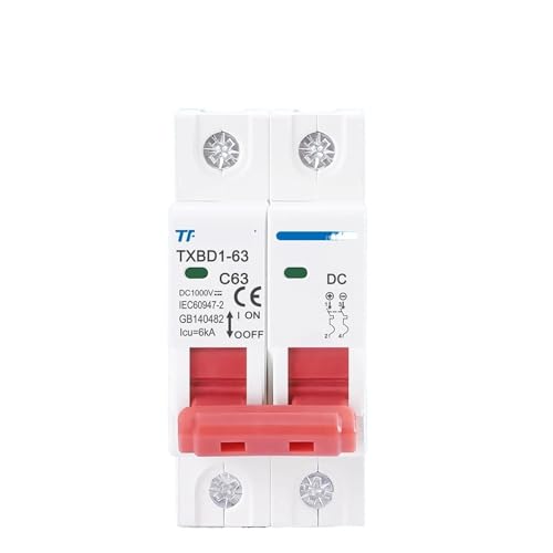 Interrupteur de batterie solaire 63A évitez les surcharges CC 1000V 2P