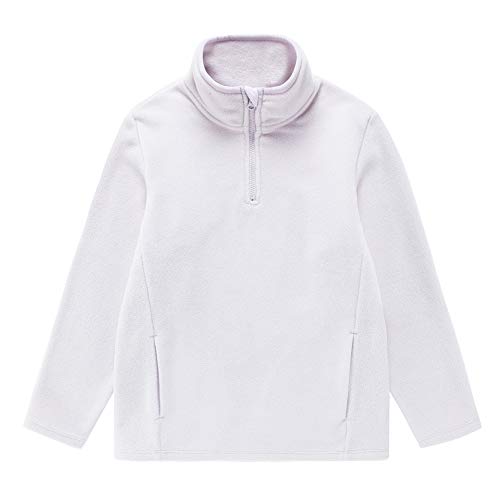 UNACOO Kids Boy's and Girl's Neck-Zip Warm and Cozy Polar Fleece Jacket with Hight Collar (Age 3-12 Years)