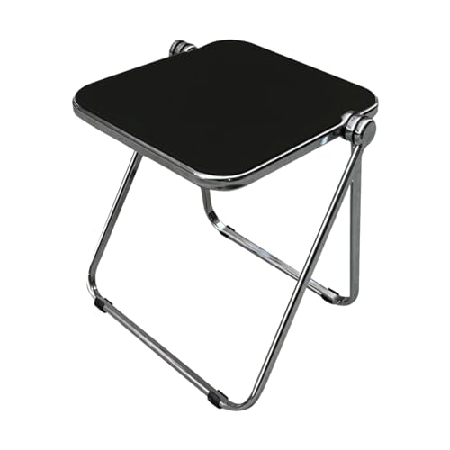 Table d'appoint polyvalente pour buanderie en verre noir pliant