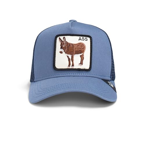 Image of Goorin Bros. The Farm Unisex Original Adjustable Snapback Trucker Hat, Blue (Donkey), One Size