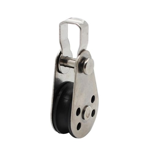 Paquete de 20 poleas de acero inoxidable y nailon para balanceo de barcos de vela, sistema de cuerda pesada y bloque, hardware marino perfecto para proyectos al aire libre y bricolaje