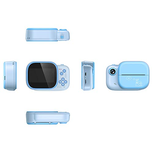 Câmera de vídeo digital Andoer Kids com impressão instantânea, tela grande de 3 polegadas, 1080p 12