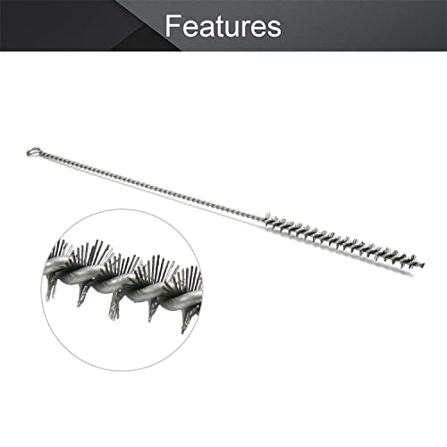 Image of Utoolmart Steel Wire Cleaning Brush, Spiral Power Brush, 0.4-inch Diameter 12-inch Length, 2pcs