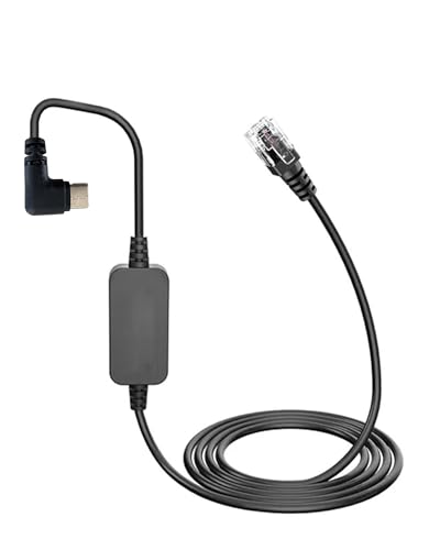 WizFluxMet 5.6ft RJ11 to USB C Power Cord Compatible with Uniden Radar Detectors for R8w R8 R7 R4w R4 R3 DFR9 DFR8 DFR7 Replacement for Uniden Power Cord