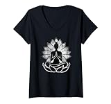 Photo Gallery donna zen af funny yoga meditation vintage spiritual namaste lotus maglietta con collo a v Photo Gallery donna zen af funny yoga meditation vintage spiritual namaste lotus maglietta con collo a v