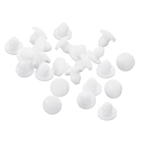 Image of uxcell 28Pcs Silicone Plugs, Rubber Round Snap in Locking Hole Plugs for 3.5-4mm Hole, Hole Stoppers Waterproof Hole Plug for Metal Tube, Furniture End Caps Inserts, White